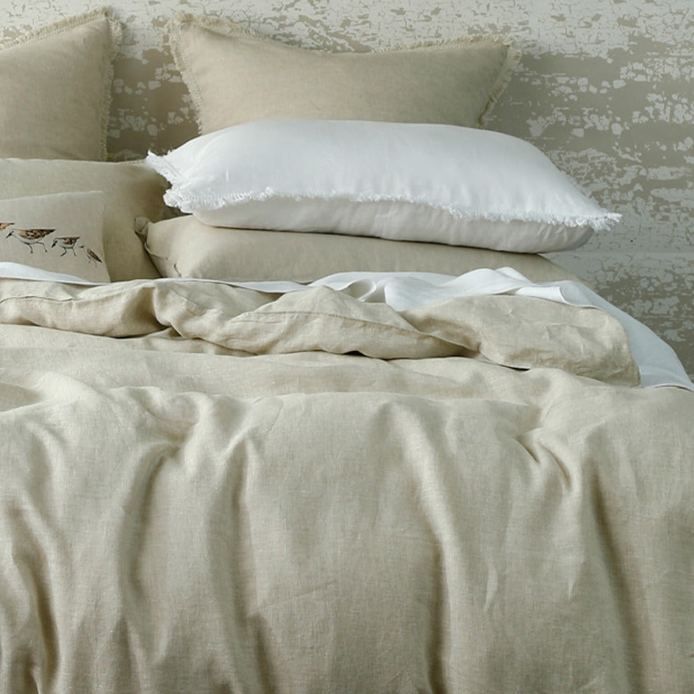 Laundered Linen Duvet Set Natural