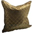 Embroidered Velvet Cushion - Gold