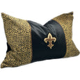 Leopard Cushion - Fleur de lisle Emblem