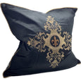 Black embroidered Cushion - Gold Emblem