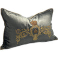 Embroidered Luxury Bee Cushion - Charcoal