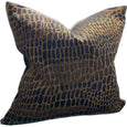 Embroidered Luxury Cushion - Copper