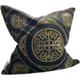 Embroidered Luxury Cushion - Emblem Black