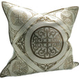 Embroidered Luxury Cushion - Emblem White