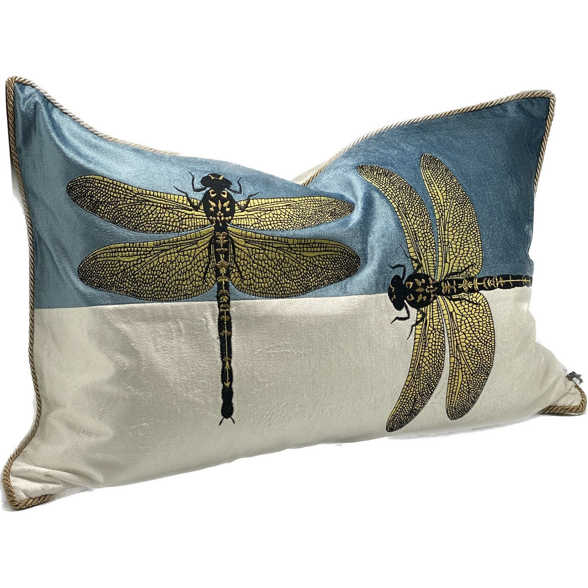 Embroidered Luxury Cushion - Dragonfly