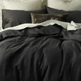 Laundered Linen Duvet Set Charocal