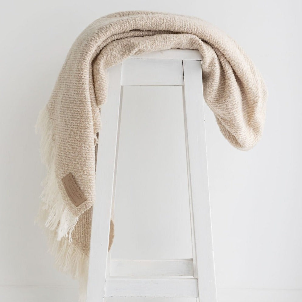 Wool Twill Throw - Driftwood