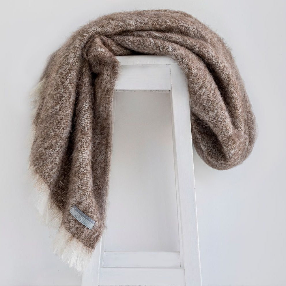 Alpaca Blanket Throw - Pumice