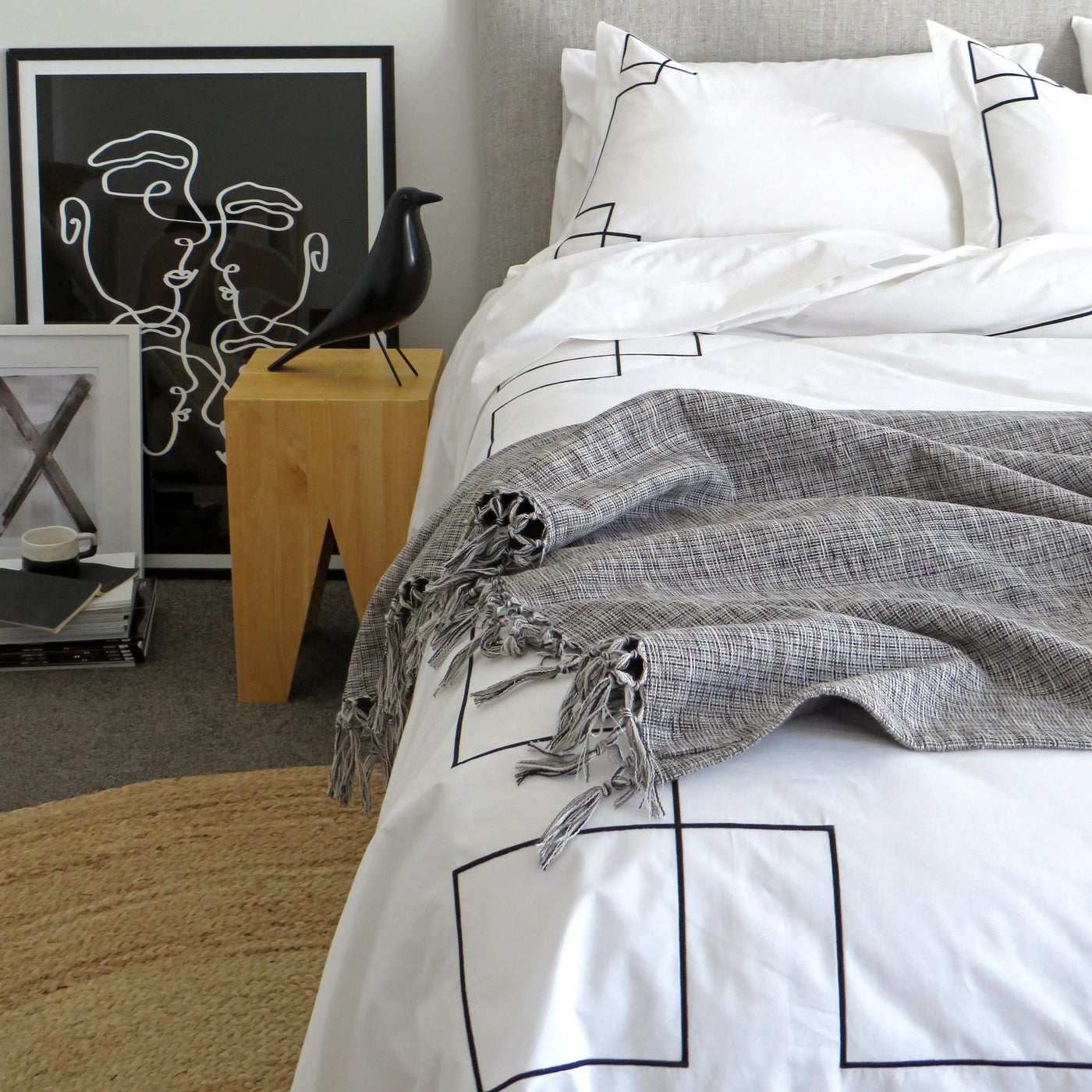 Empire Duvet Set Black