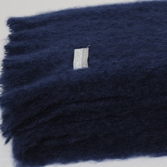 Mohair Throw Navy