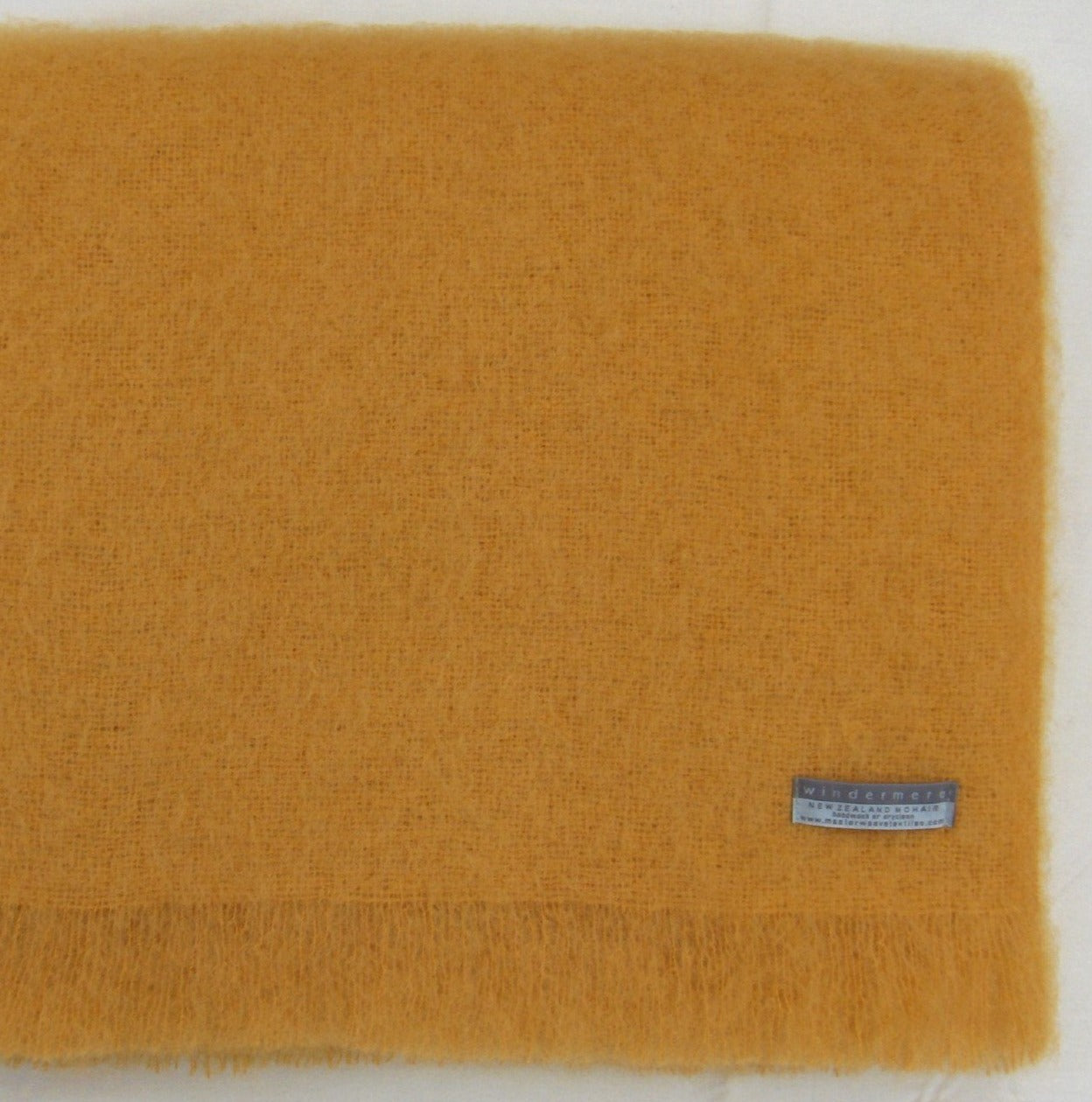 Mohair Throw Ochre