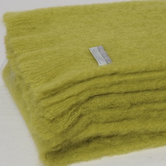 Mohair Throw Pesto