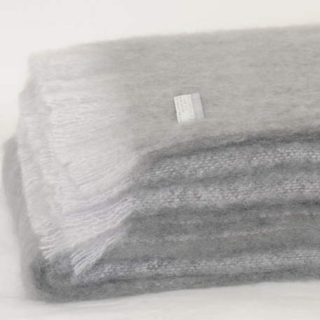 Mohair Throw Pewter