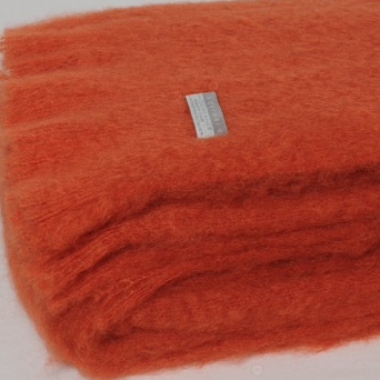 Mohair Throw Pumpkin