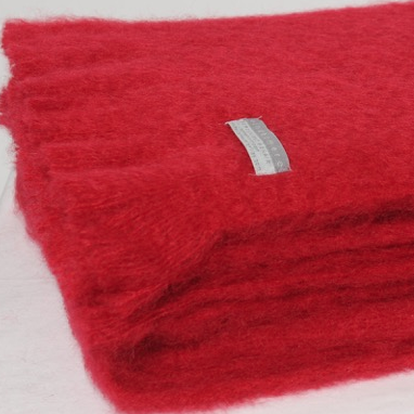 Mohair Throw Ruby