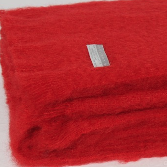 Mohair Throw Scarlet