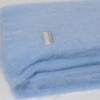 Mohair Throw Sky