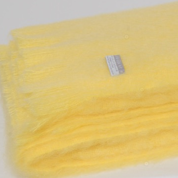 Mohair Throw Soft Lemon