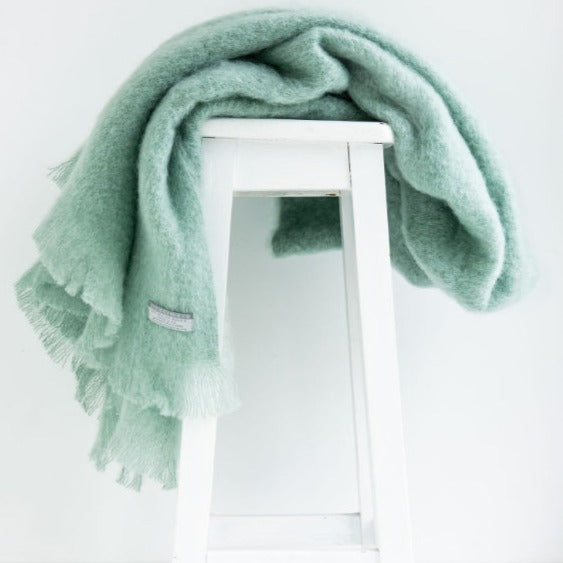 Mohair Throw Mint