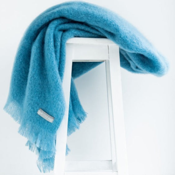 Mohair Throw Denim