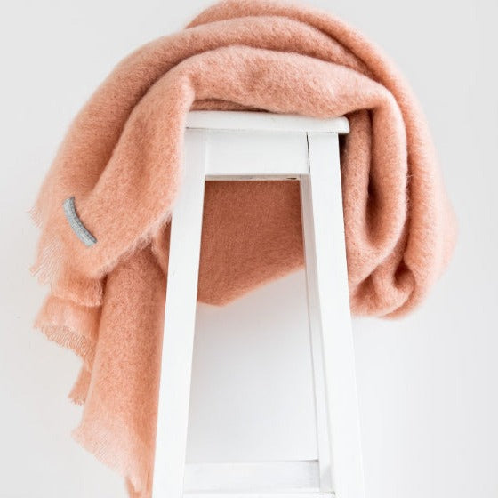 Mohair Throw Blush