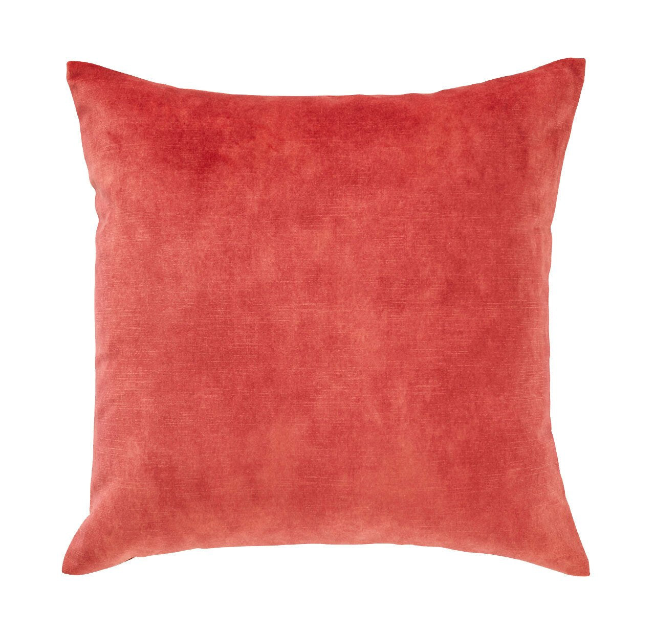 Velvet Ava Cushion - Coral