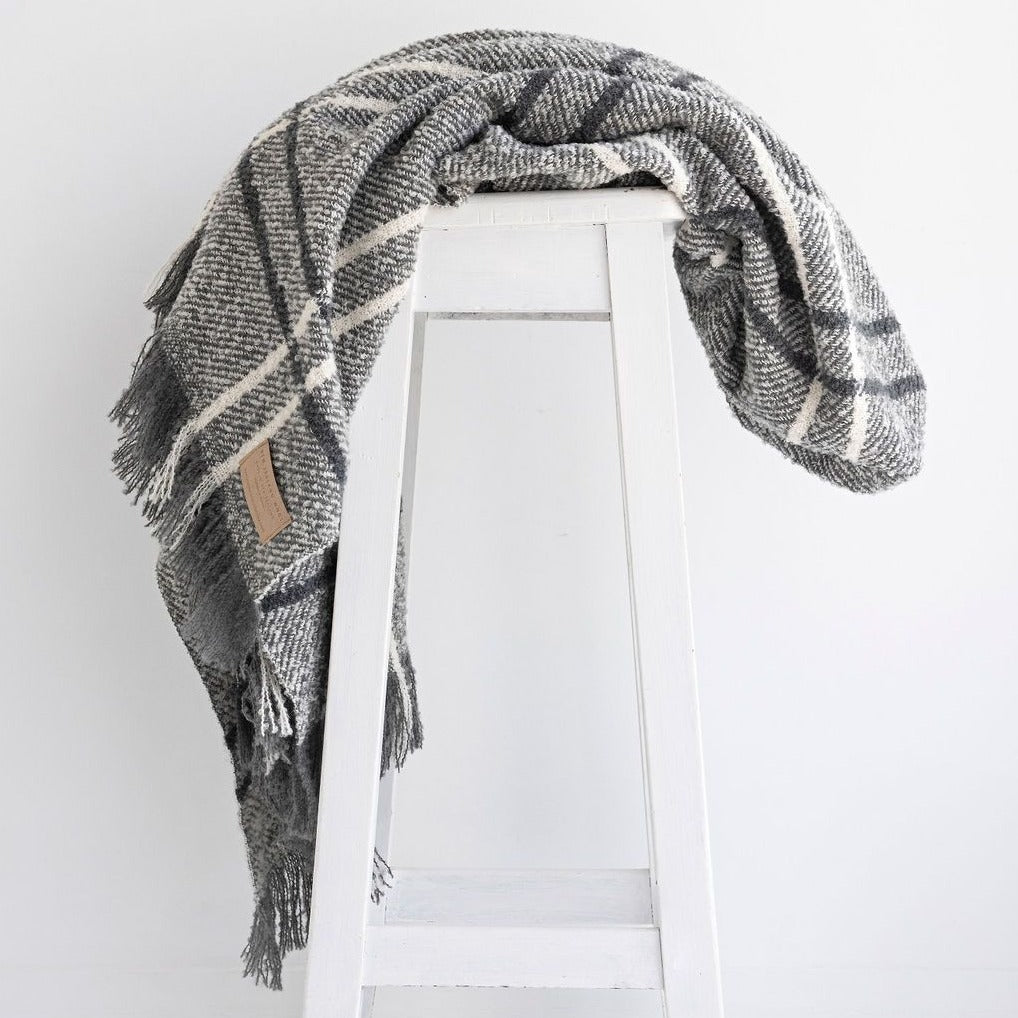 Pure NZ Wool Throw Grey