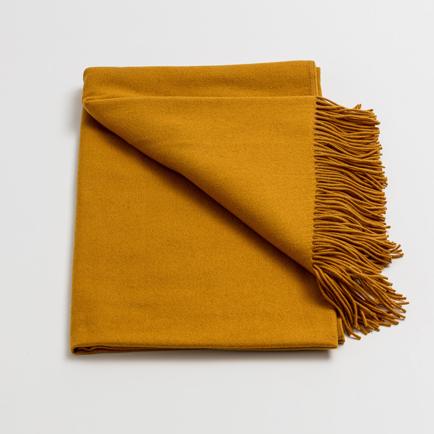 Cashmere Merino Throw - Ochre