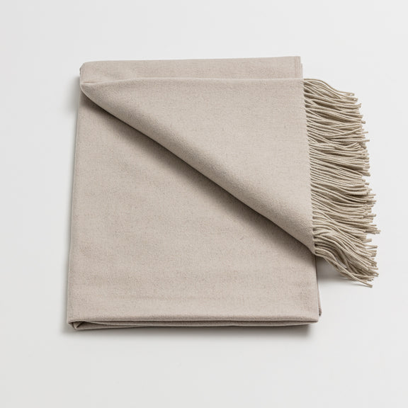 Cashmere Merino Throw - Putty