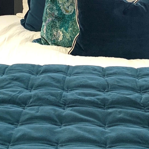 Corduroy Comforter - Peacock