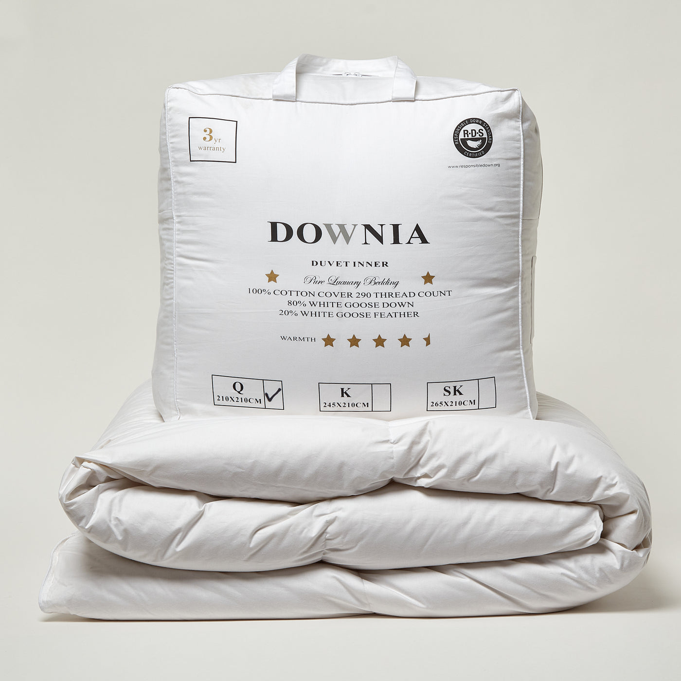 White Goose Feather and Down Duvet Inner
