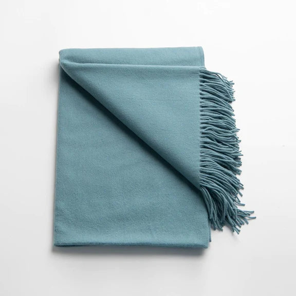 Cashmere Merino Throw - Seafoam